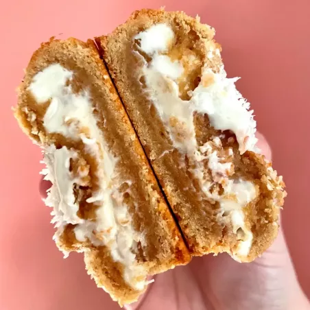 Cookie coeur pâte à tartiner coco/amande, chocolat Valrhona