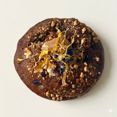 Cookie chocolat au noir Valhrona et coeur nocciolata bianca.