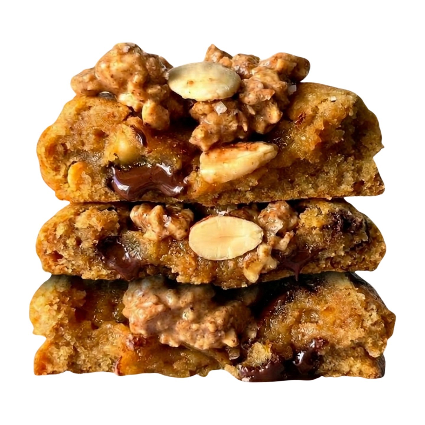 Base nature, chocolat au noir Valrhona, amandes Bio grillées