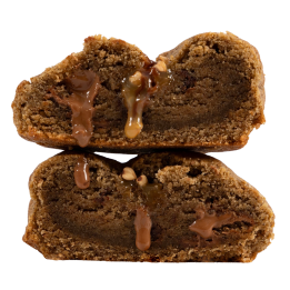 Cookie au sarasin et chocolat noir et choco-caramel Valhrona