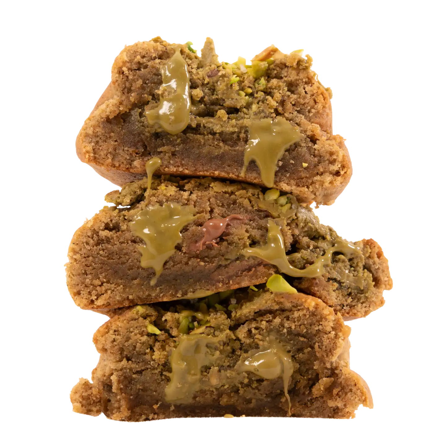 Base sarrasin, chocolat lait Valrhona, crème pistache