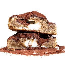 Base café/noisette, chocolat blanc Valrhona, coeur crémeux mascarpone