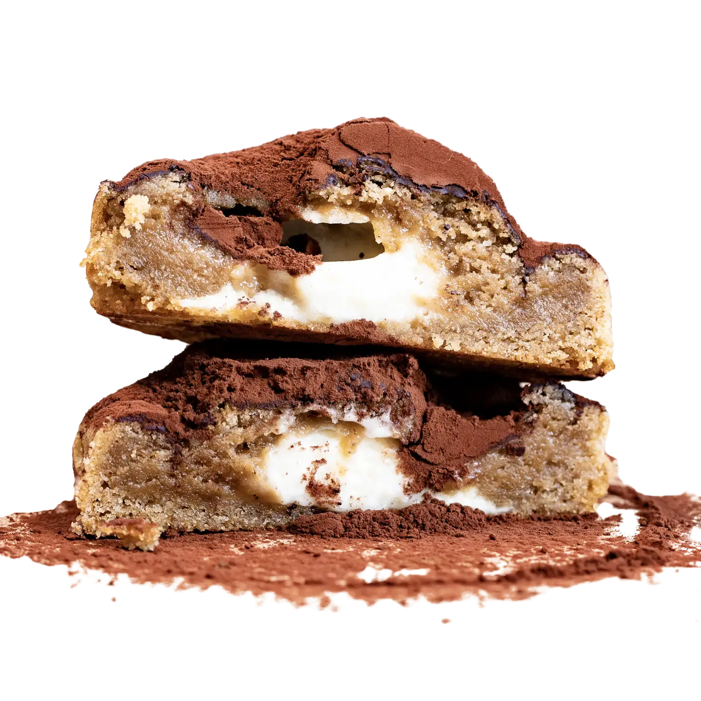 Base café/noisette, chocolat blanc Valrhona, coeur crémeux mascarpone