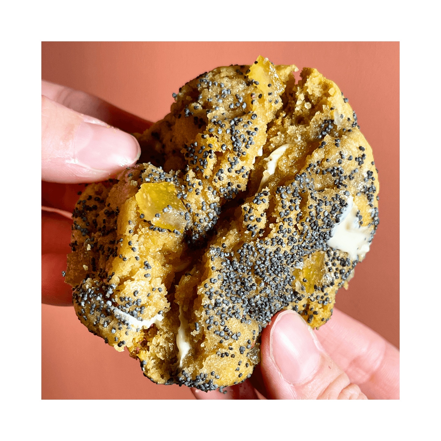 Cookie au Choco-Yuzu Valrhona, citrons confits et graines de pavot